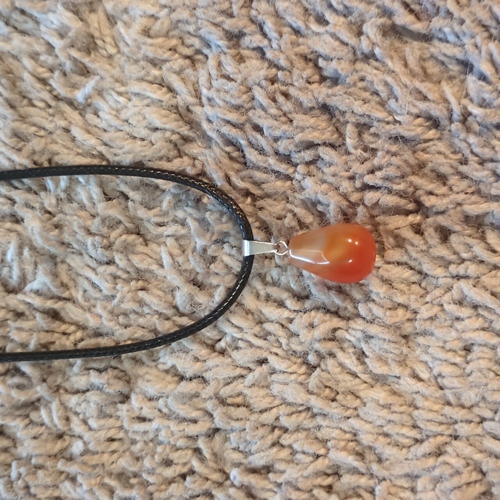💜Carnelian teardrop necklace